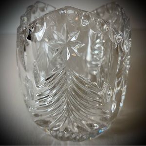 Mikasa Christmas Tree Votive Candle Holder Crystal Holiday Party Winter Decor